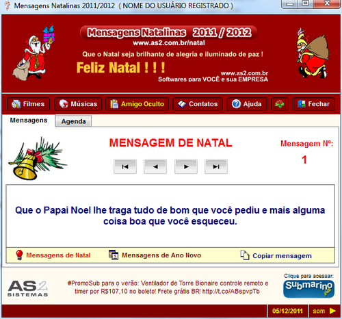 Mensagens Natalinas 2011/2012